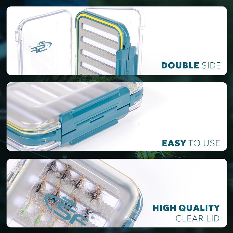 sf. Fly Fishing Silt Foam Waterproof Fly Box Double Side Clear Fishing Box - Image 4